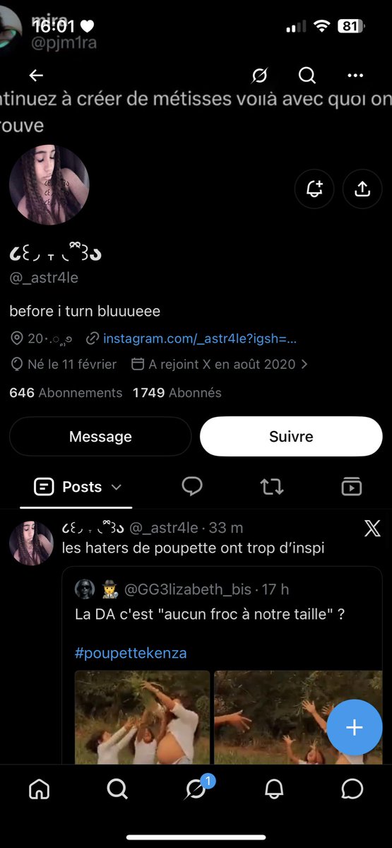 abcde5372's tweet photo. TW: Agressions sexuelles/🟣, Harcèlements.
Je fais ce thread pour call out Celia @/_astr4le qui se fait passer pour qqn de safe sur les réseaux mais qui a agressé sexuellement plusieurs personnes dont un ami. On l’accuse aussi d’harcèlement, vol, fausse rumeurs et manipulation https://t.co/P0Au3u56Gq