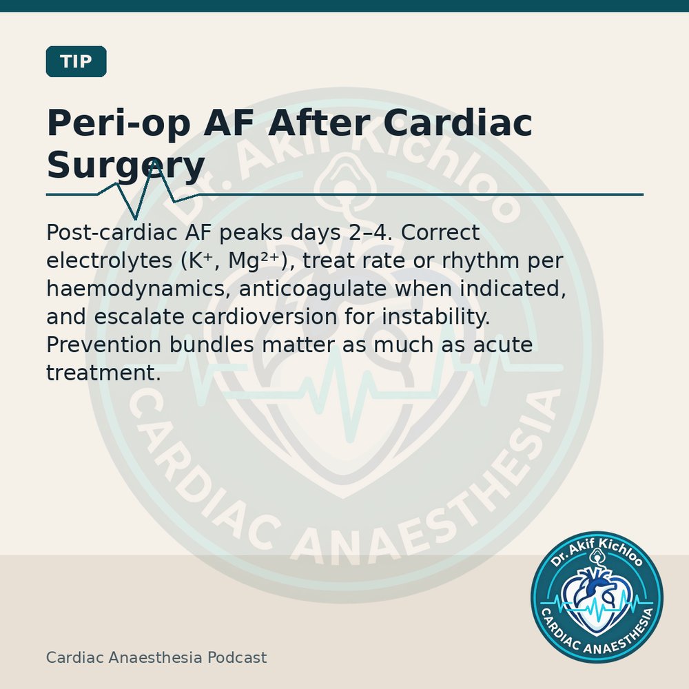 akifkichloo's tweet photo. Air Lock, AF &amp; Awareness
Coronary air lock, peri-op AF, blood conservation, awareness on CPB.
Cardiac Anaesthesia Podcast
#CardiacAnaesthesia #CardiacAnaesthesiaPodcast #MedEd #CardiacOR https://t.co/joEbx8jgsT