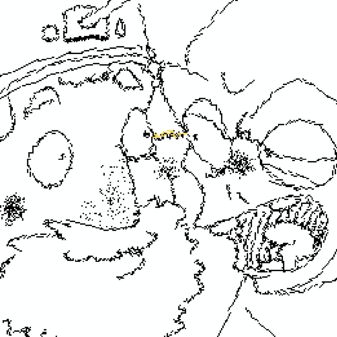 amotaka117's tweet photo. 中国漫画のゾンボスのアートスタイルの練習中に使ってみたwigglypaint、発色が変わるのとサイズが小さいキャンパスしかないのが辛い🤨 https://t.co/mXon5piROb