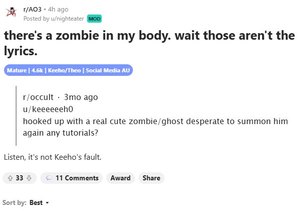 saintform's tweet photo. there’s a zombie in my body. wait those aren’t the lyrics.

📲 oyaho
🧟‍♂️ rated M / 4,6k
📲 socmed au, modern with magic, humor
🧟‍♂️ written for @KPopFicmix (for keobnani)

🔗 https://t.co/3T89C93flU https://t.co/fBK2CTyB4L