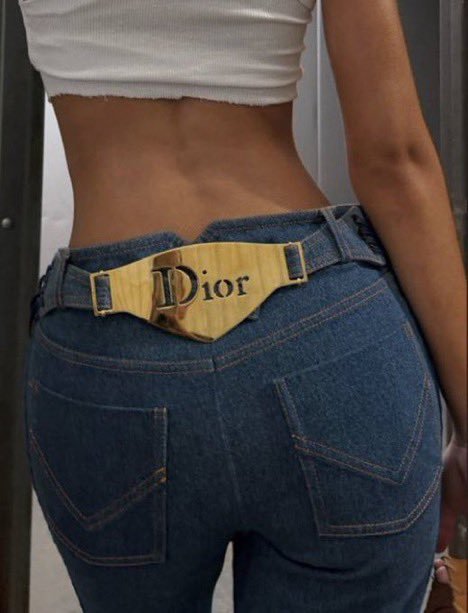 sophiaevaa_'s tweet photo. Dior Logo Plate Jeans by John Galliano 2002 F/W https://t.co/jKBbCnhHvn