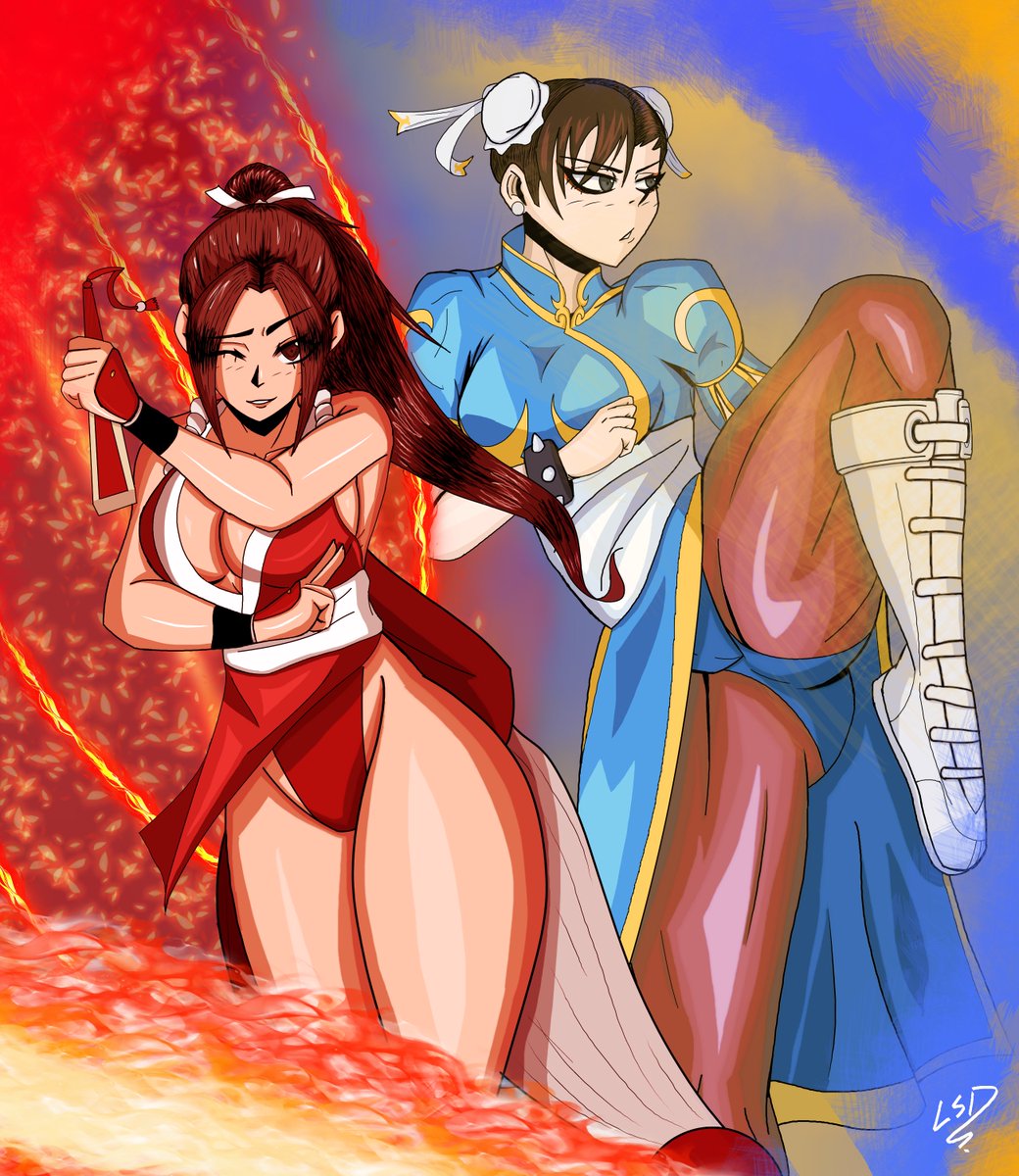 LightestSpeed's tweet photo. Mai and Li #streetfighter #fatalfury #kof https://t.co/aHCqn5yPHl