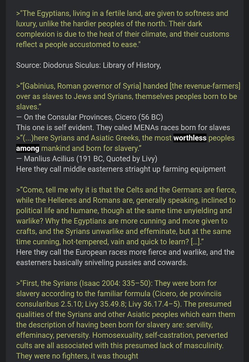 Almajhul103's tweet photo. @TomLevin7891 This is something even the Romans came to realize 

Unlike iraqis who are isolated, stubborn and harsh, levantine people especially on the coast are natural slaves 

Islam helped to eliminate some of those traits, lebanese christians are levantines without any correction by islam https://t.co/0pOtDu02au