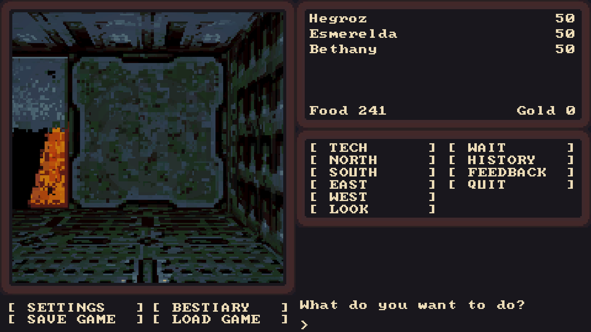 Dragon_Dropper's tweet photo. I'm working on the oldschool pixelated dungeon rendering for Contract Terminated, making some nice progress. #gamedev #rpg #partybasedrpg https://t.co/T50eraqBCD