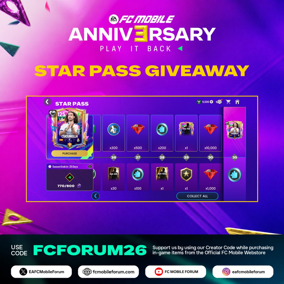 EAFCMobileForum's tweet photo. 3rd Anniversary Star Pass Giveaway! 🎁🎟️

To enter 👇

• Follow Us &amp; @VikingFCM
• Like &amp; RT this post
• Sign-Up at our Website: https://t.co/7Ylo39OYM7 &amp; Share Screenshot in Comments 💬👇

That's it! Winner will be selected on 1st October! ⌛

Good Luck everyone! https://t.co/MaAeGr5PXD