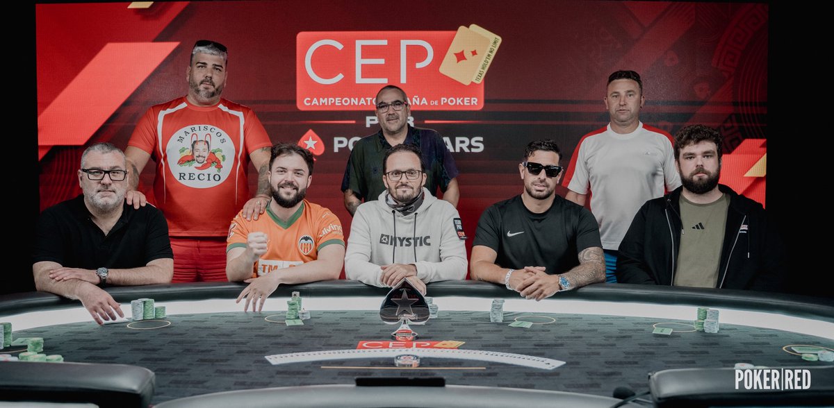 CEP_Poker's tweet photo. ♠️ MAIN EVENT FINAL TABLE - #CEPMálaga ♠️

🏆 ¡Ya tenemos mesa final en el Main Event!

#YoSoyCEP || #CEP20Aniversario
@PokerStarsSpain https://t.co/LECN5QJYMC