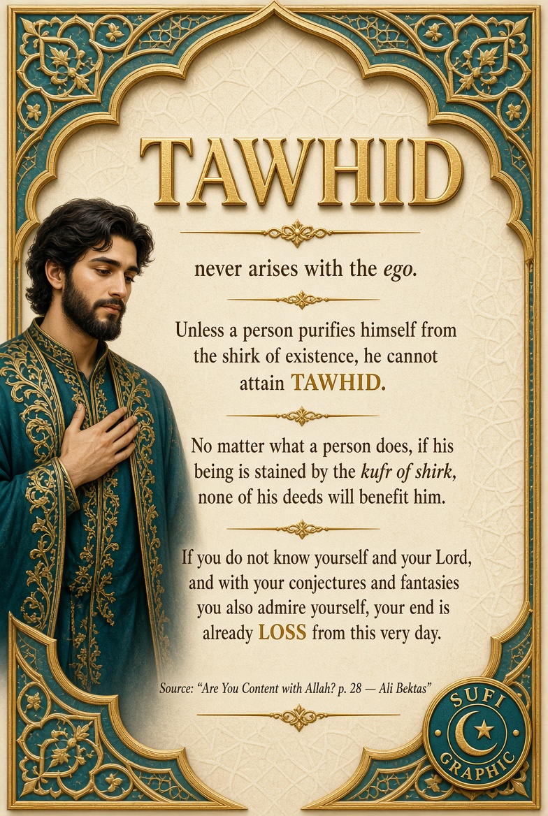 SufiGraphic's tweet photo. #Tawhid #Shirk #Disbelief #Conjecture #Islam #Faith #Believer #Sufi #AliBektaş #Existence #Selfhood #Ego #Ene #Narcissist TAWHID / SHIRK / SELFHOOD https://t.co/swh2CVlqbK