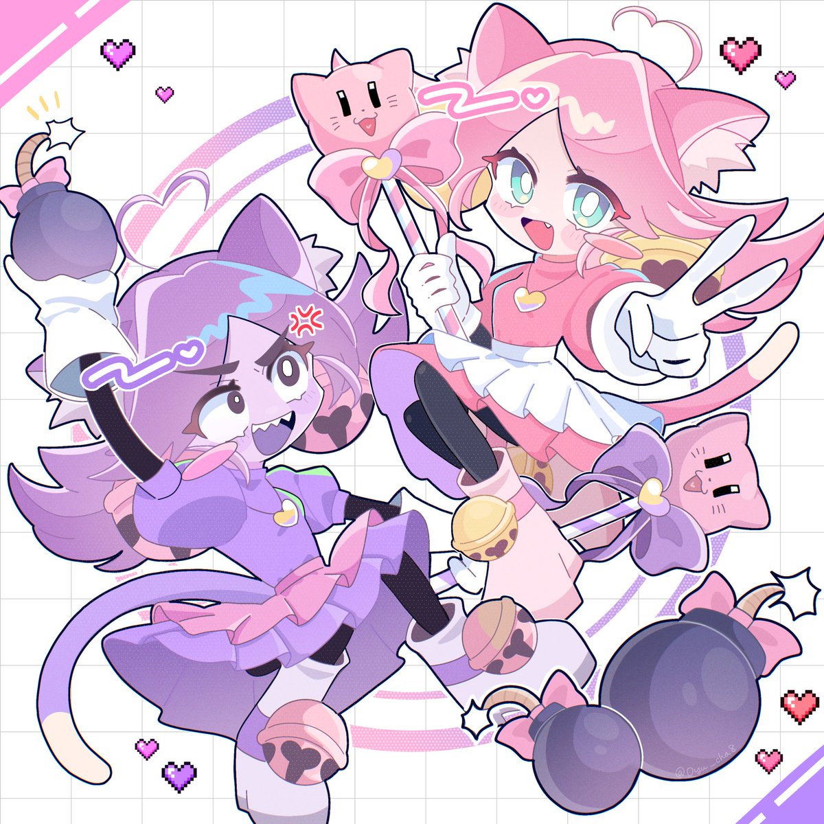 0yu_cha8's tweet photo. Mew🩷Mew💜

 #Deltarune https://t.co/k0ajWZ14mj