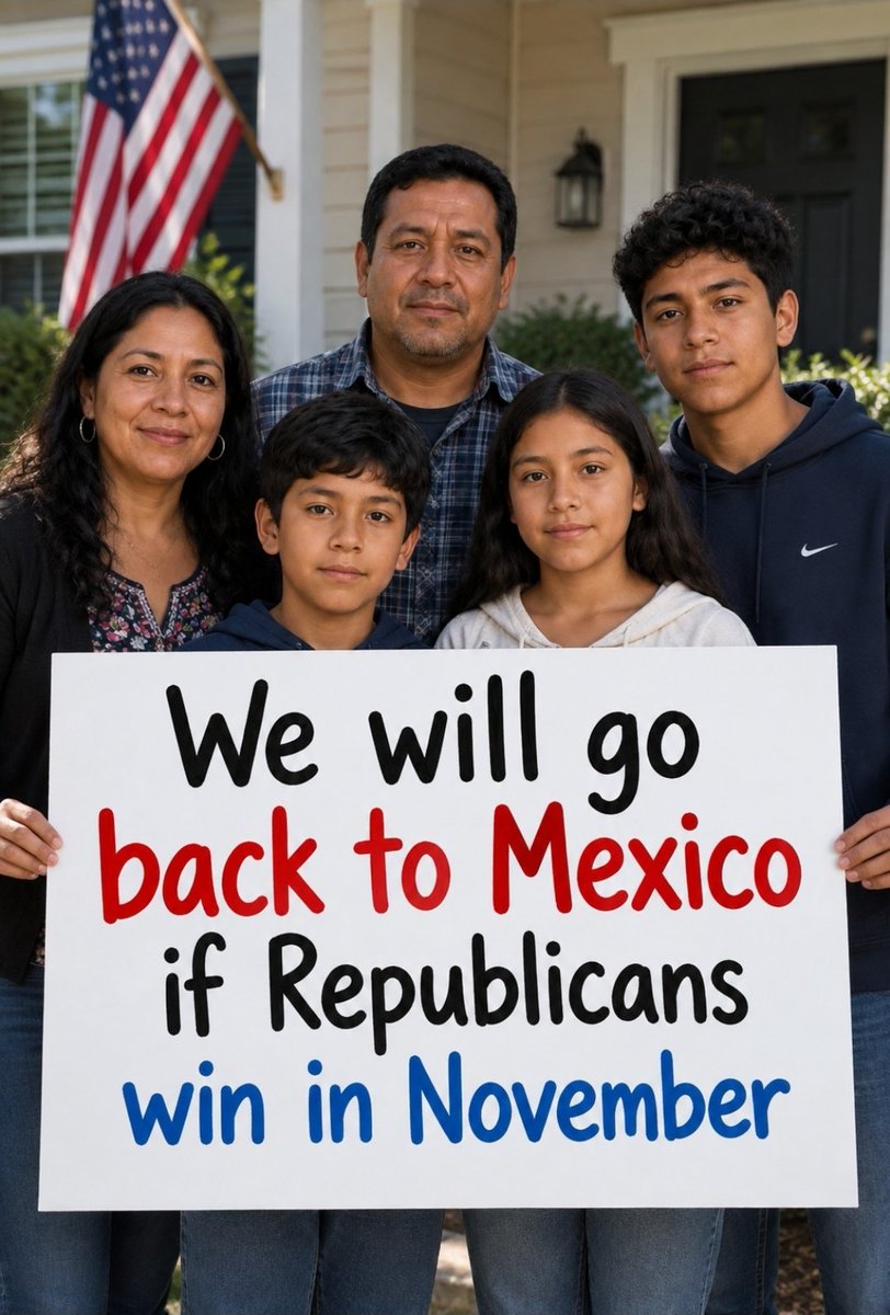 Jolie_Miller09's tweet photo. A family just said it out loud: “We will go back to Mexico if Republicans win in November.”

No ambiguity. No soft language. If the party that prioritizes border enforcement and deportation wins, they are leaving. https://t.co/wYqiFz4eyf