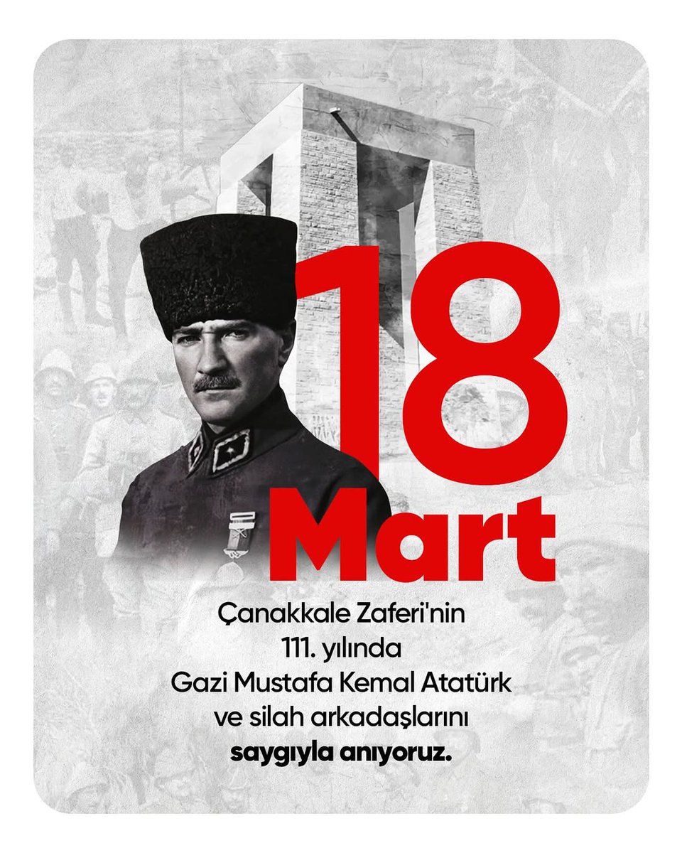 ButlerSadi7845's tweet photo. Çanakkale Zaferi’nin 111. yılı vesilesiyle, Gazi Mustafa Kemal Atatürk ve silah arkadaşlarını saygıyla anıyoruz. https://t.co/loqpRaaWWG