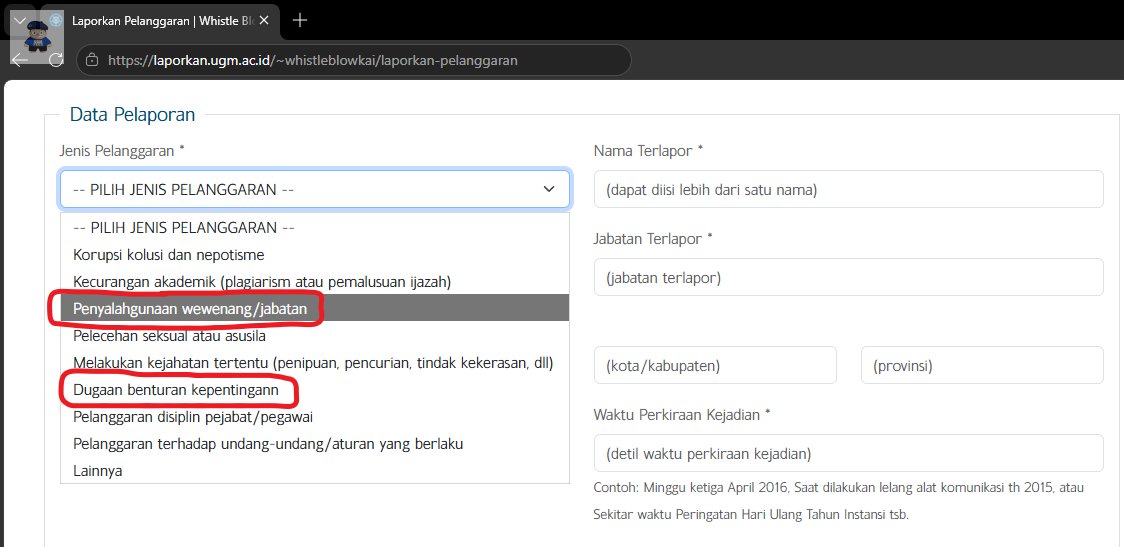 UGM_FESS's tweet photo. Kalo merasa ada dosen/tendik/pegawai yujiem yang melindungi pelaku,
bisa dilaporkan ke laporkan(.)ugm(.)ac(.)id https://t.co/L5eCfJjys1
