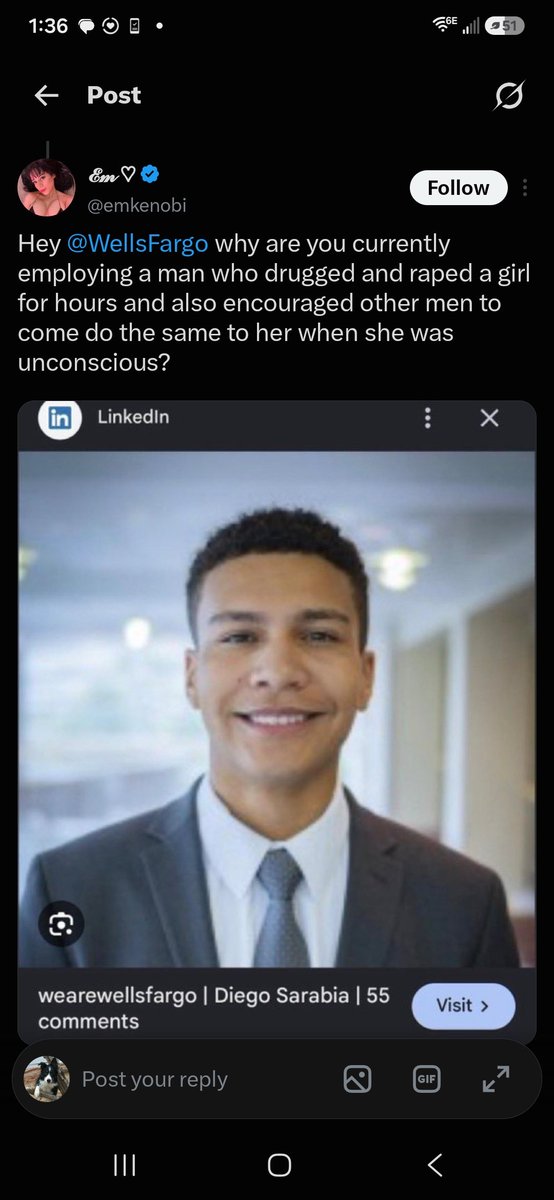 GTbbfan's tweet photo. @omgsidewalks And the companies that are hiring the Cornell gang rapists @WellsFargo @@Data_Annotation &amp; Glenfarne Group.
#ScottyNorris / #ScottNorris #MatthewIngalls  #DiegoSarabia https://t.co/HAnu7O4yh1