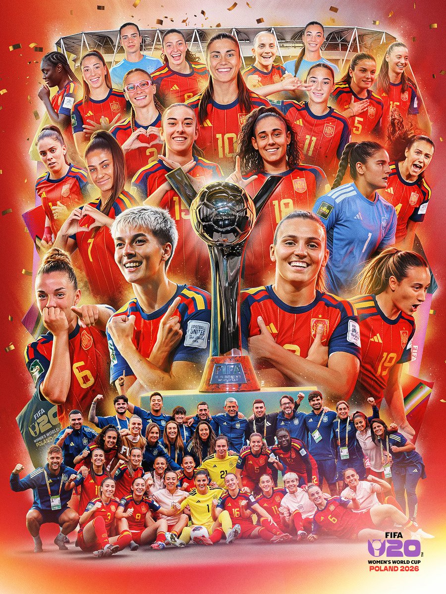 FIFAWWC's tweet photo. Spain are #U20WWC 2026 Champions! 🏆 https://t.co/q95CL0F4dw