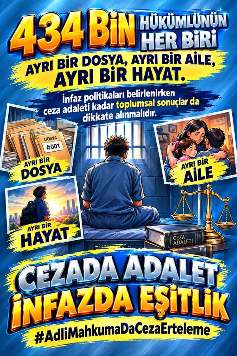 GkhanDe70318588's tweet photo. @saffetbozkurt67 "Dört duvar arasındaki çığlığı duyun. Pencerelerden bakan gözlerdeki umut ışığı sönmesin."
CEZADA ADALET İNFAZDA EŞİTLİK
#AdliMahkumaDaCezaErteleme https://t.co/raF2hviIVl
