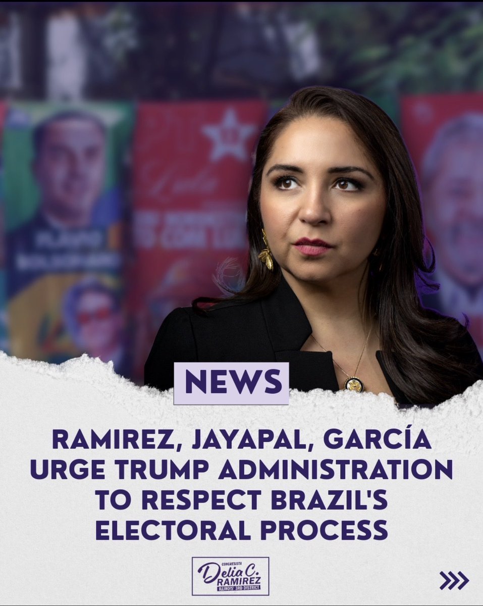 repdeliaramirez's tweet photo. Time and again, the Trump administration has abused their power to engage in a campaign of interference and destabilization in Brazil’s elections.
 
I led a letter with 30 colleagues urging the Trump administration to respect Brazil’s electoral process and end their pattern of interference in electoral processes in Latin America.