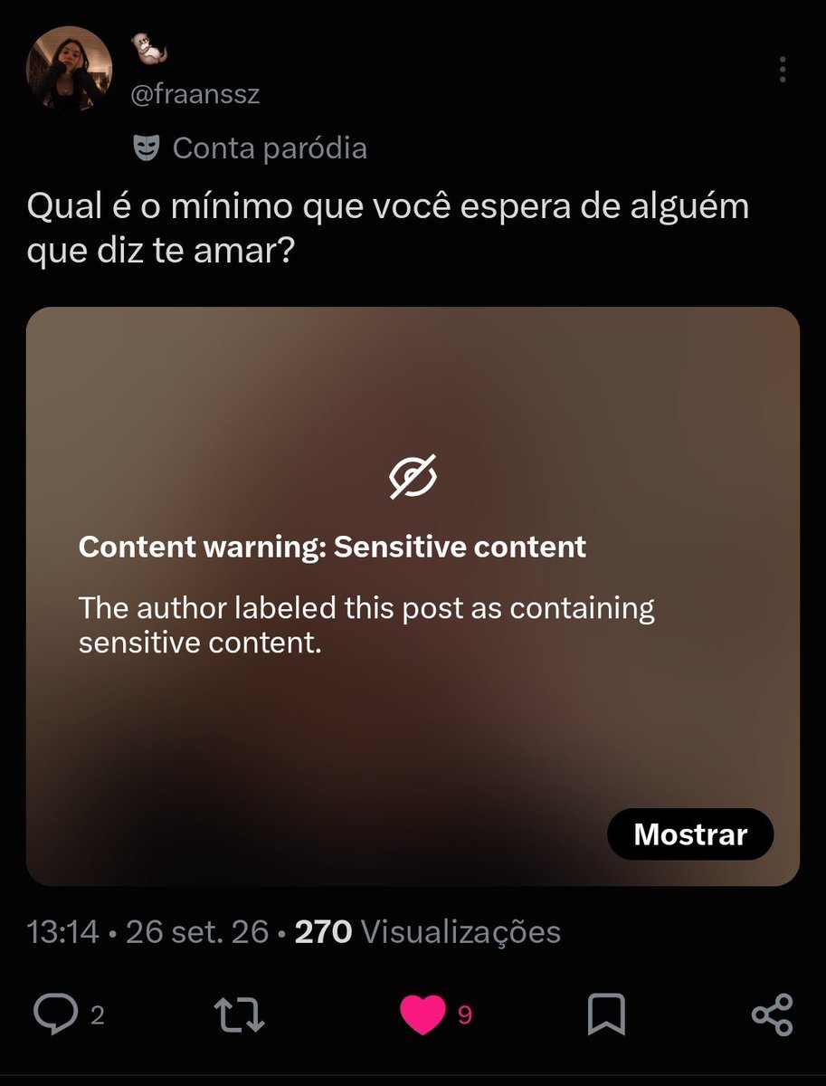 escritaray's tweet photo. @fraanssz Amo que vc fala tanta putaria que o Elon Musk começou a te censurar por qualquer coisa https://t.co/rp4f8cuz72