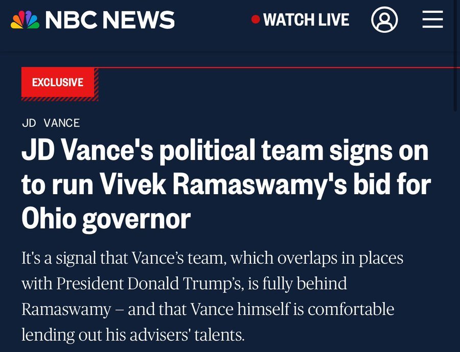 WeWillBeFree24's tweet photo. Vivek Ramaswamy and the Ohio Republican Party launched a full swing defamatory smear campaign on Amy Acton. 

Acton sold all of her data center related holdings in April. 

Her FEC reporting show she divested from her entire personal stock portfolio to fulfill a pledge that she will not own a single individual stock if elected governor. 

Under Ohio Revised Code of Ethics it is disqualifying to hold personal financial interests that you will profit from as Governor. 

• Personal Benefit: Under R.C. 102.03, the governor cannot use an official position to secure anything of value or a personal benefit for themselves, family members, or business associates.

• Public Contracts: Under R.C. 2921.42, public officials are prohibited from authorizing or profiting from a public contract with a business in which they or a family member have a financial interest.

• Illegal Solicitations: Under R.C. 2921.43, the governor cannot accept supplemental compensation or certain gifts tied to their official duties outside of legal allowances.

Now let's do Vivek's holdings and investments that are disqualifying under ORC: 

Fracking/Oil &Gas

• Strive U.S. Energy ETF (DRLL) — he co-founded Strive; personally reported $5–25 million in DRLL (2023)
• Strive American Energy Income Fund (oil/gas/mineral/royalty interval fund filing)
• Strive Inc. (ASST) — large personal + trust stake in the company that launched the energy products.
• Chevron
• Halliburton
• Energy Transfer LP
• DRLL’s energy-stock basket (fund-level, not all personally listed): Exxon Mobil, Valero, Marathon Petroleum, Phillips 66, ConocoPhillips, Devon, EOG, Occidental, Diamondback, and other U.S. oil/gas names

Data centers / AI infrastructure / related energy demand: 

• NVIDIA (direct)
• Strive U.S. Semiconductor ETF (SHOC) — $1–5 million reported in 2023; ~20% • • NVIDIA, also Intel
• Microsoft (reported dividends; ~$2.7 million estimated in one analysis)
• Amazon
• Apple
• Prologis
• Plymouth Industrial REIT
• Rexford Industrial Realty
• Terreno Realty
• NYLI CBRE Global Infrastructure •Megatrends Term Fund (MEGI)
• Bitcoin (personal)
• Ethereum (personal)
• Strive Inc. Bitcoin treasury (company-level BTC holdings; he is a major shareholder)

Vivek is clad to his billionaire investors and investments. PACS. He has no intention of selling. The ORP put up a candidate that isn't qualified under Ohio law.