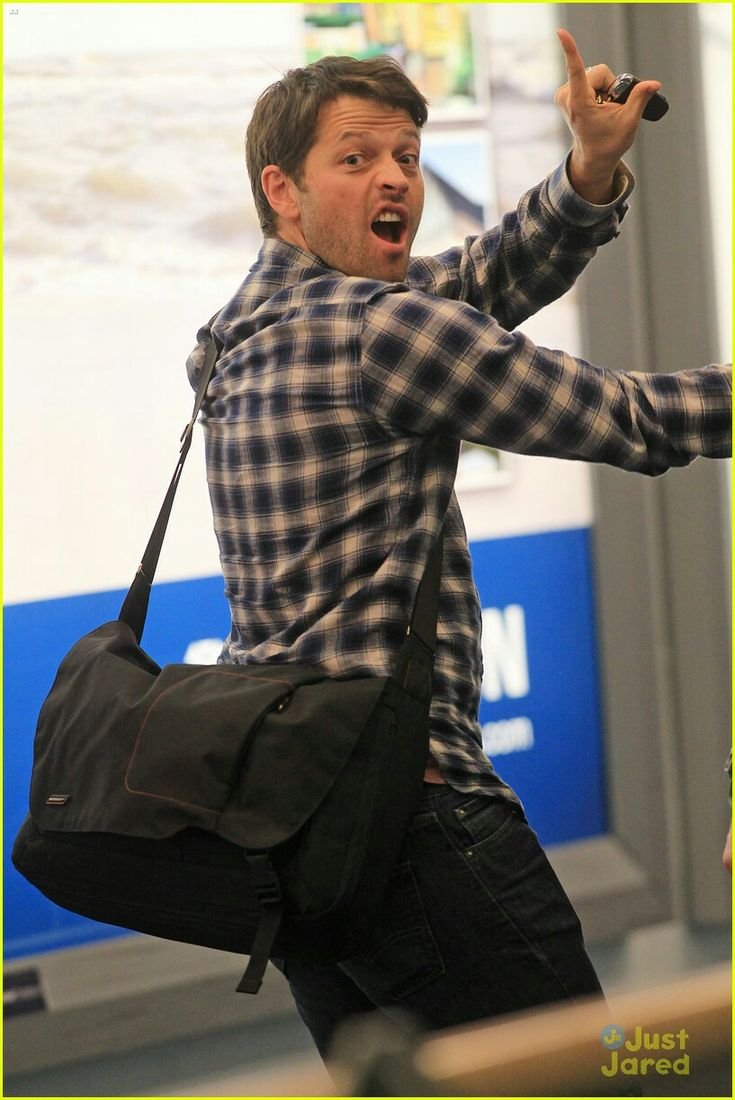 destielfate's tweet photo. Misha flannel Collins you will always be famous https://t.co/m9nRsBtlvz