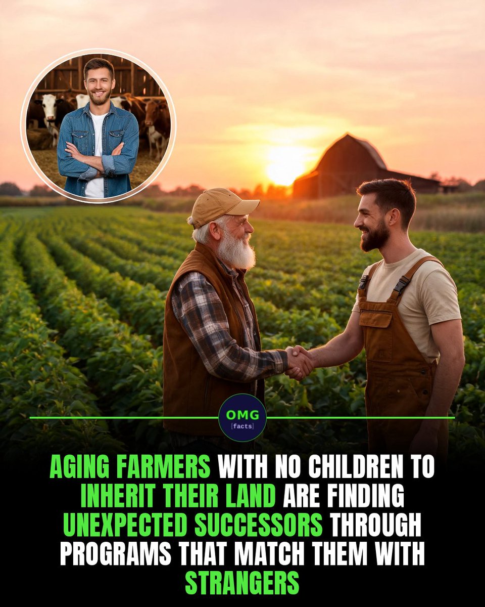 OMGFacts's tweet photo. 🌾 America's farmers are aging out fast.
Land link programs match retirees with eager newcomers.
Keeping farms in local hands.
Sources: AFT, USDA
#omgfacts #farming #landlink https://t.co/ieMutbjIXf