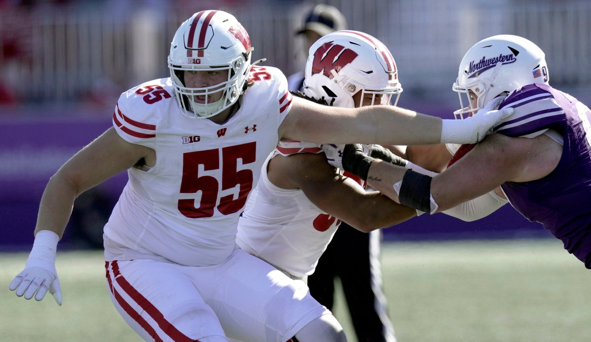 CamMellor's tweet photo. Our @PFN365 highest-graded RTs in Week 4:

Kevin Heywood, Wisconsin: 88.0
Luke Vonderhaar, Air Force: 87.6
Malachi Wood, Kentucky: 87.4
Ethan Hubbard, South Alabama: 87.3
John Holthaus, Colorado State: 87.1
Teddy Williams, Army: 86.8
Aidan Lynch, Virginia Tech: 86.7
James Thomas Jr., Bowling Green: 86.4
Collin Sadler, Clemson: 86.3
Darius Gray, South Carolina: 86.1