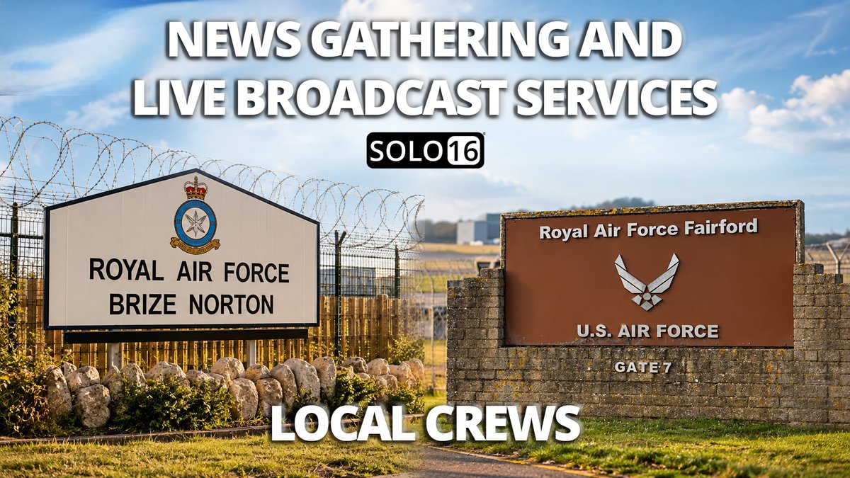 solo16uk's tweet photo. News Gathering Broadcast Services
We're based just 12 minutes from #RAFFairford and 20 minutes from #RAFBrizeNorton, we’re ideally located for fast-response news and broadcast coverage.
https://t.co/gGQtKgf6y5
#NewsGathering #LiveBroadcast #LiveU #Broadcast #Fairford https://t.co/7JtAtA6Vlx