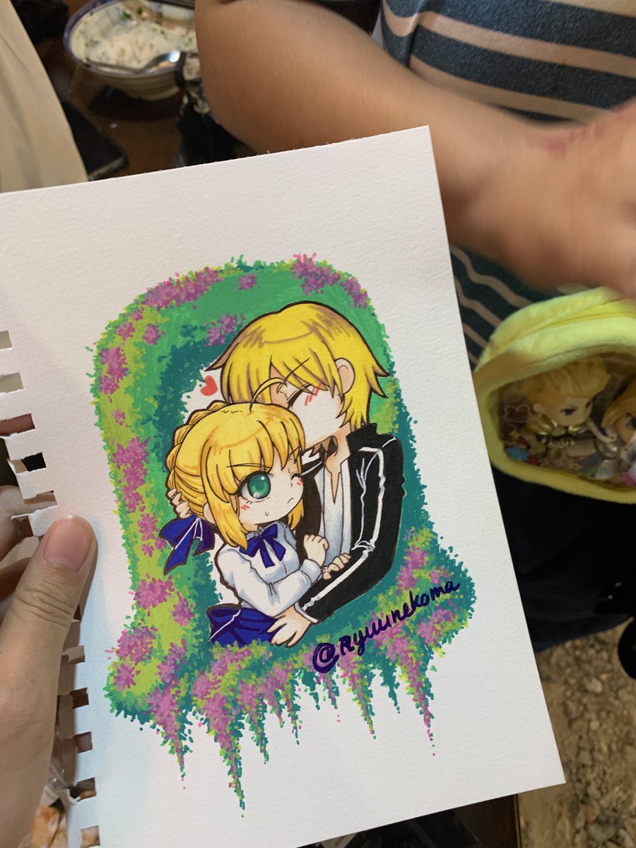 EaseHey's tweet photo. @ryuunekoma how a good night🥹🥹🥹I never thought the first person I’d meet in real life who loves them as much as I do would be someone I met during my trip to Vietnam. Thank you so much for your artwork，I like it so much . I’ll treasure it and keep it safe. https://t.co/vWe3cZIt8Q