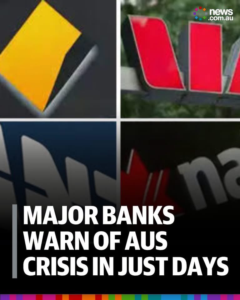 Support_Pauline's tweet photo. All four of Australia’s biggest banks are now warning of nationwide panic in days’ time, with an overnight change that no one expected. https://t.co/n2RNXwXKLx