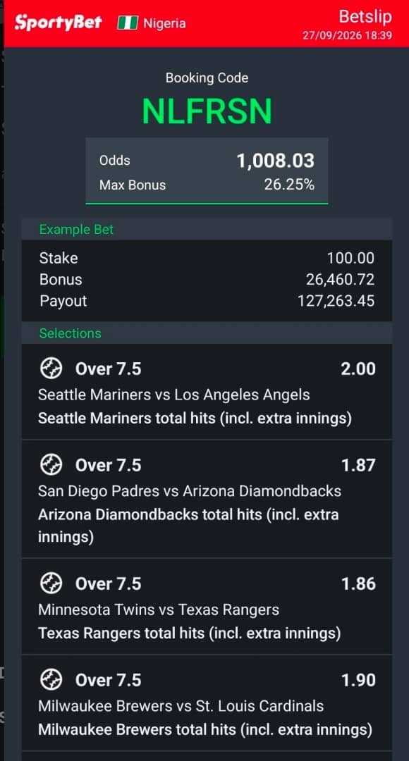 BETPROFITS1's tweet photo. 600 &amp; 1K ODDS BASEBALL✅✅✅✅ https://t.co/5l7hB6qBNB