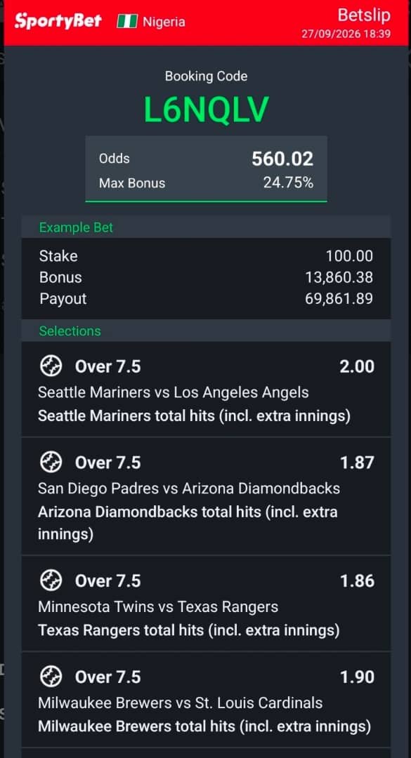 BETPROFITS1's tweet photo. 600 &amp; 1K ODDS BASEBALL✅✅✅✅ https://t.co/5l7hB6qBNB