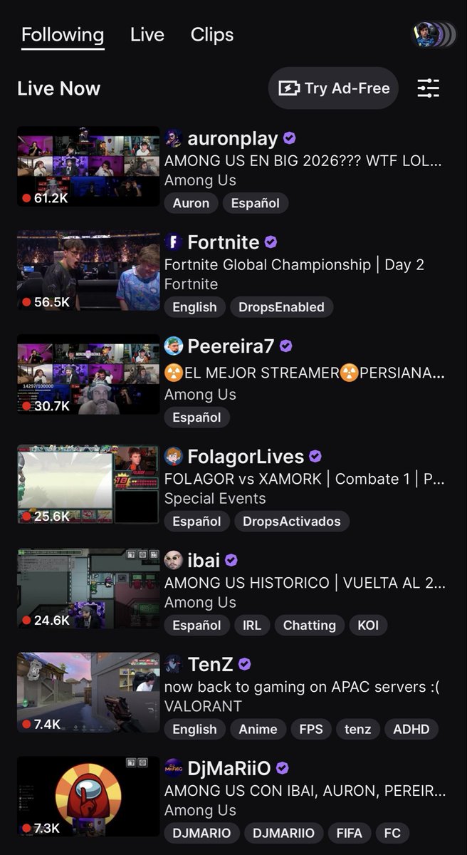 lushenn23's tweet photo. Twich España reviviendo 

@FolagoR la cabra 🐐 https://t.co/q0uW4r2OpL