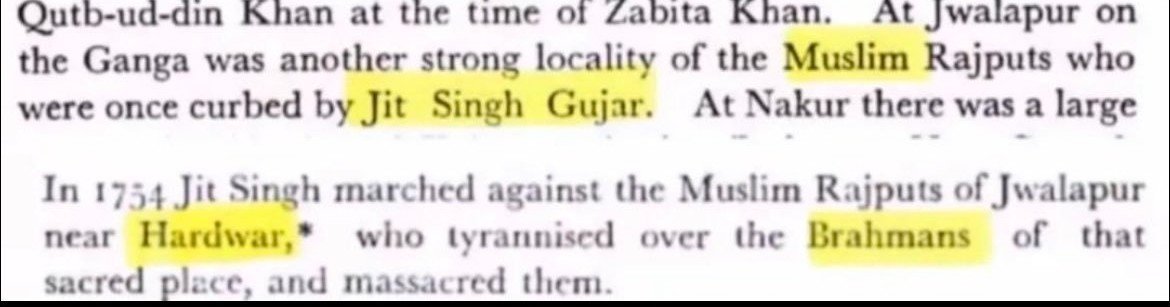 CattleLifter968's tweet photo. @thrcindia @Attired_Being_ And you are literally a 1.5 B@stard Born Out of Niyog Btw Don't Crop Your Page the same Page say's that they ruled Alwar in 11th Century 😂 Snippetjeet🤮 https://t.co/lVZEEA57MH