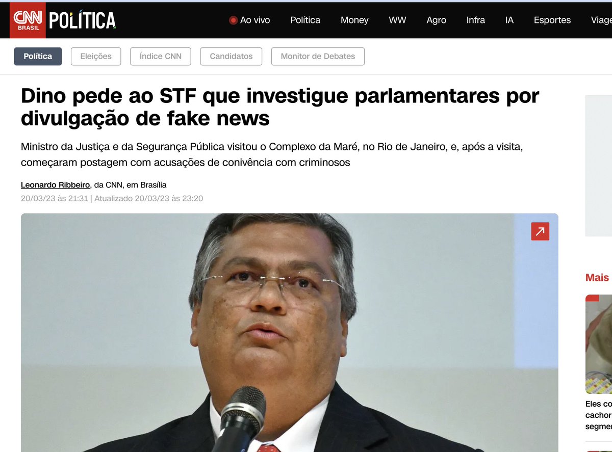 ggreenwald's tweet photo. É difícil pensar em algo mais revoltante do que ver Flávio Dino e a esquerda brasileira fingirem que se importam com a liberdade de expressão e que se opõem à censura, depois de terem passado anos impondo um dos regimes de censura mais extremistas do mundo democrático em nome de combater as "Fake News" -- tudo para terem o direito de espalhar Fake News para manipular uma eleição. Como eles não vomitam ao olhar no espelho?