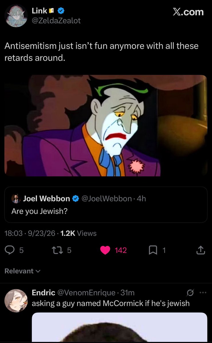 FanserviceLuv's tweet photo. @_thesaintthug_ Why are you simping for DailyWire and Jew Media……I thought they were the “Bad Guys”. 

Man even the Anti-Semite Nazis Extremists love the Jews now. https://t.co/RmD6BURlgg