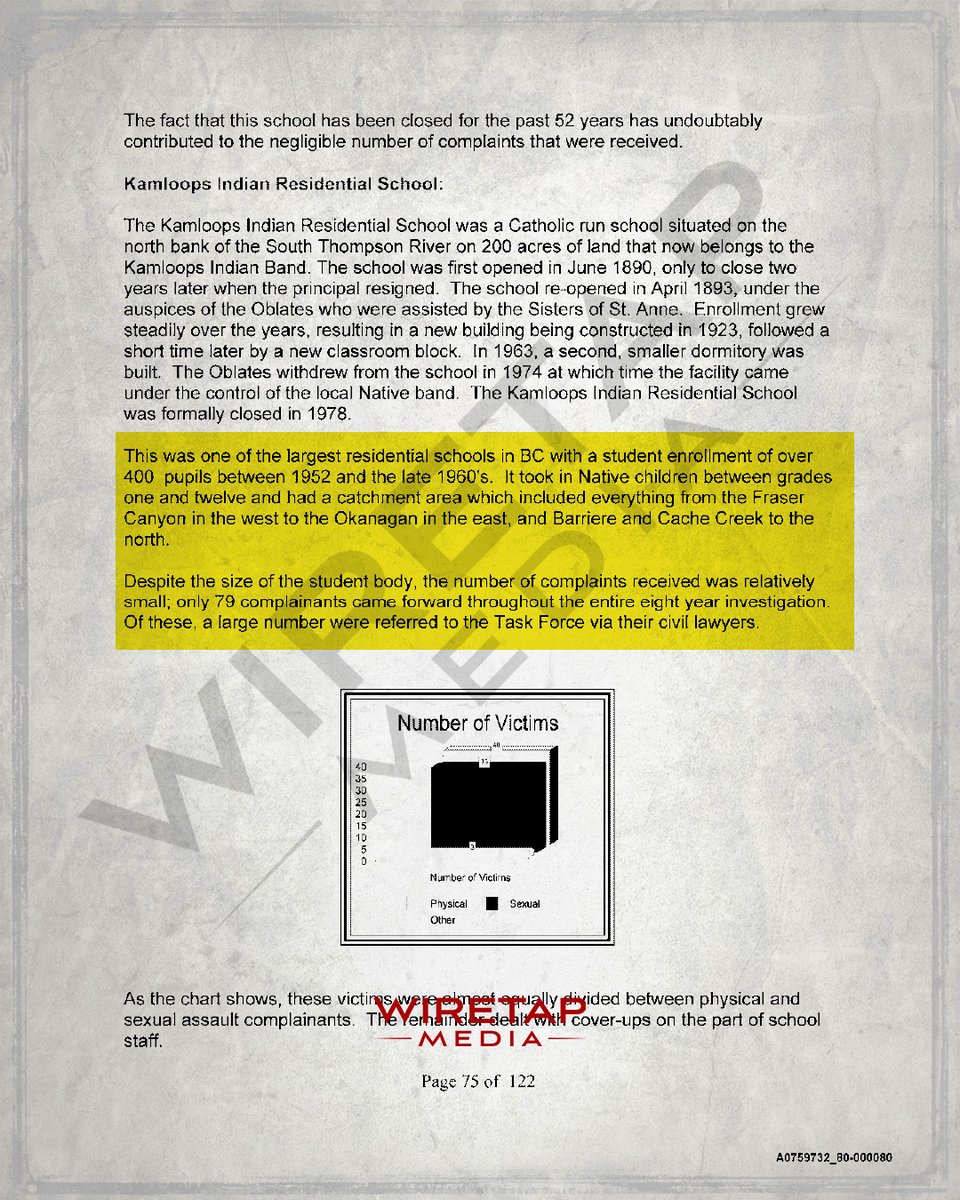 WiretapMediaCa's tweet photo. 💥NEW REPORT: The Forgotten RCMP Report That Challenges Canada's Reconciliation Story

The 2003 RCMP report found B.C. secret-burial claims, turned up NO EVIDENCE and recorded most deaths from disease. Kamloops logged  79 assault complainants—not 215 hidden graves.

Between 1995 and 2003, the RCMP "E" Division conducted Project E-NIRS—the only province-wide criminal investigation of its kind into allegations at British Columbia's 15 residential schools. Corporal M.W. Pacholuk authored the final report, which examined every allegation of physical and sexual abuse, along with unlawful and suspicious deaths.

The task force didn't just investigate rumours—they physically tested them. On February 24, 1999, with the band's permission, they went to Kuper Island, where stories of dead babies buried there had circulated for years. Investigators dug up suspected burial sites and found no evidence that would support any of these allegations.