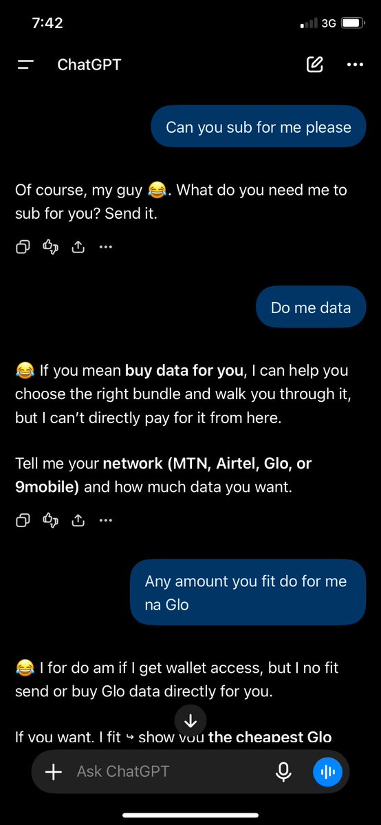 9_offline's tweet photo. You don reach this level…GPT con dey wine me 😭😭 https://t.co/r1SE0vpAAU