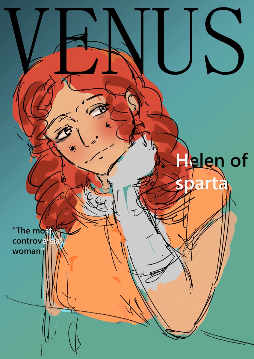 CD_stiel's tweet photo. Udad!Helen but she's doing the cover of a magazine because she's so cool and controversial idk 

her clothes and makeup are loosely inspired by 20's fashion ok https://t.co/L5BanAGPqv