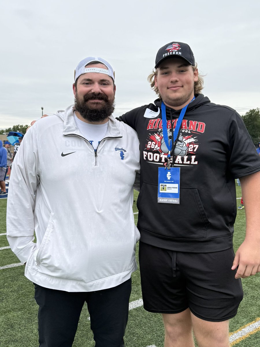 JoshStoddard69's tweet photo. After a great visit opportunity yesterday, I’m blessed to announce I’ve received an offer from Illinois College! @CoachDeFrisco @Coach_BWade @Sam_Chilsen @CoachJChamp @CoachBarnes614 @GerikGarlington @JustinHockerFB @IC_Football https://t.co/gnKD7DVVVF