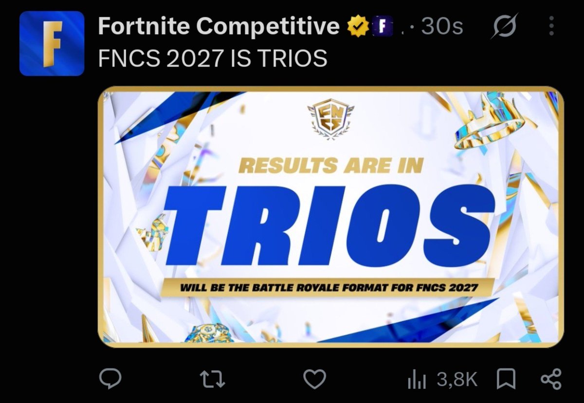 FJerez42436's tweet photo. VAMOSS FNCS TRIOSS!!!
(+2 para la fncs después de la de solos soy fragger pero tambien puedo ser support)@FNCompetitive https://t.co/e9dh0uEbt3