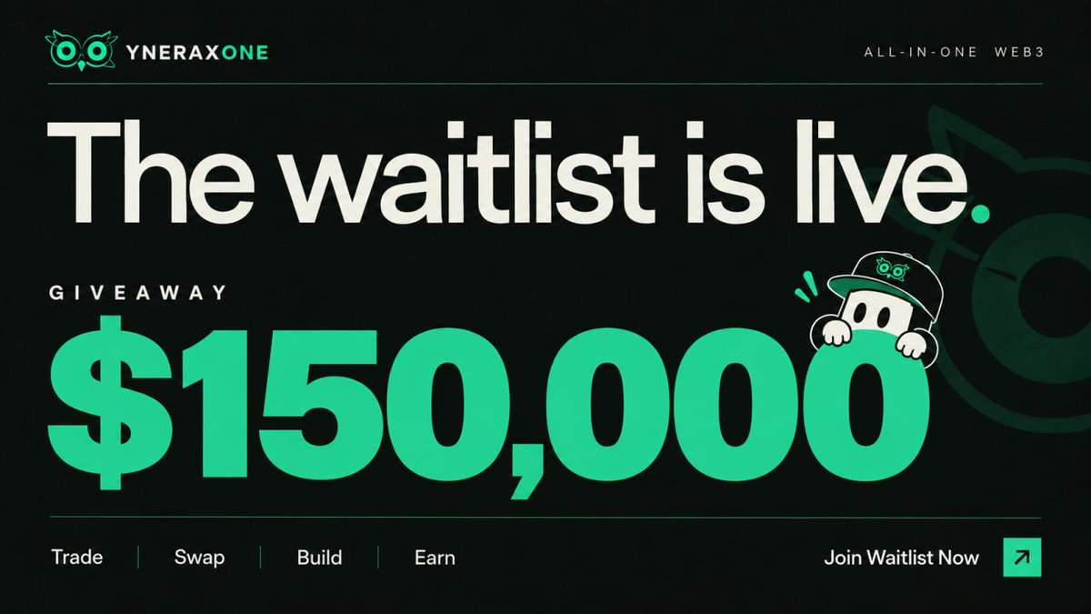 Hossain7805's tweet photo. $150,000 USDT + 4,000,000 $YNX up for grabs
YneraX One Early User Giveaway is LIVE!
π $50K for top 2,000
π $100K for 20,000 lucky winners
π Earn entries, climb the leaderboard & invite friends!
β³ Ends Oct 15, 2026.
π Joining link:
https://t.co/sJJwFKbPaS
#YneraX #Crypto https://t.co/hAjSYk8TBT