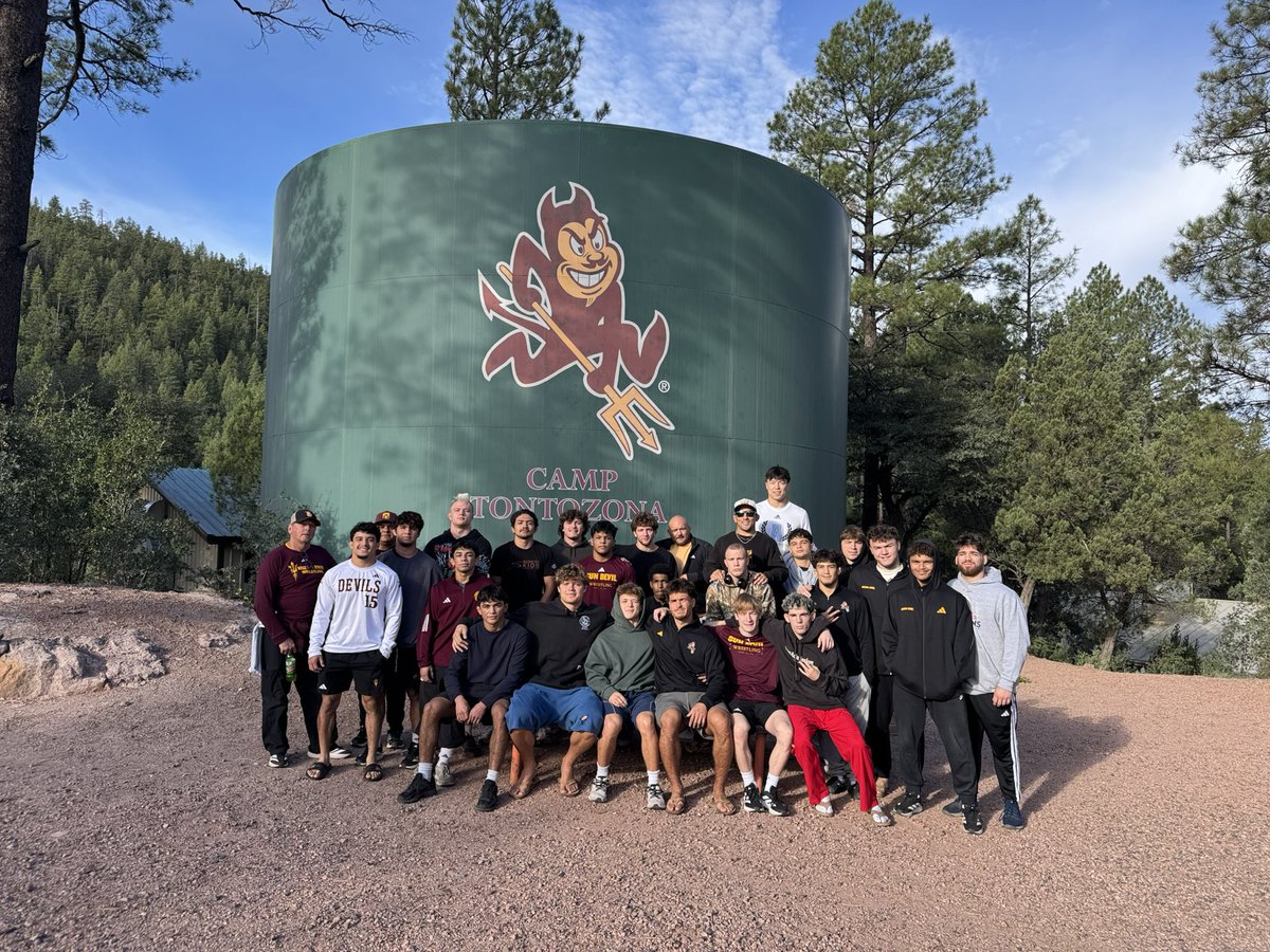 ASUWrestling's tweet photo. Weekend well spent at Camp T! 🔱

Had a wonderful experience bonding as a team ahead of the upcoming season.

#ForksUp /// #O2V https://t.co/upu8gO66jQ