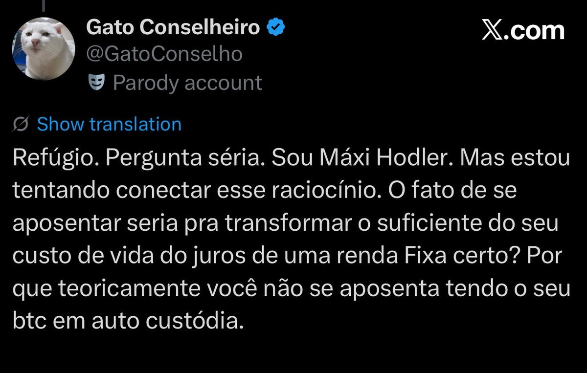 GatoConselho's tweet photo. @RefugioBitcoin https://t.co/Nte71BgE8o
