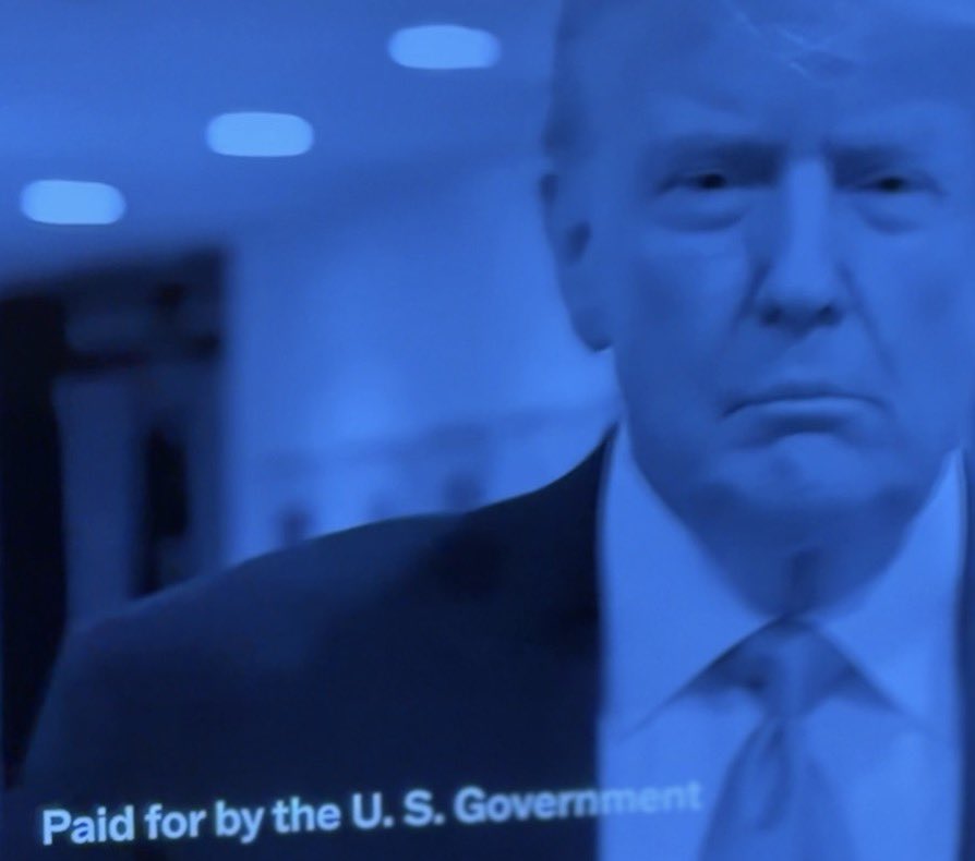MattLaslo's tweet photo. “Paid for by the U.S. Government.” https://t.co/JcYt2bWLgT