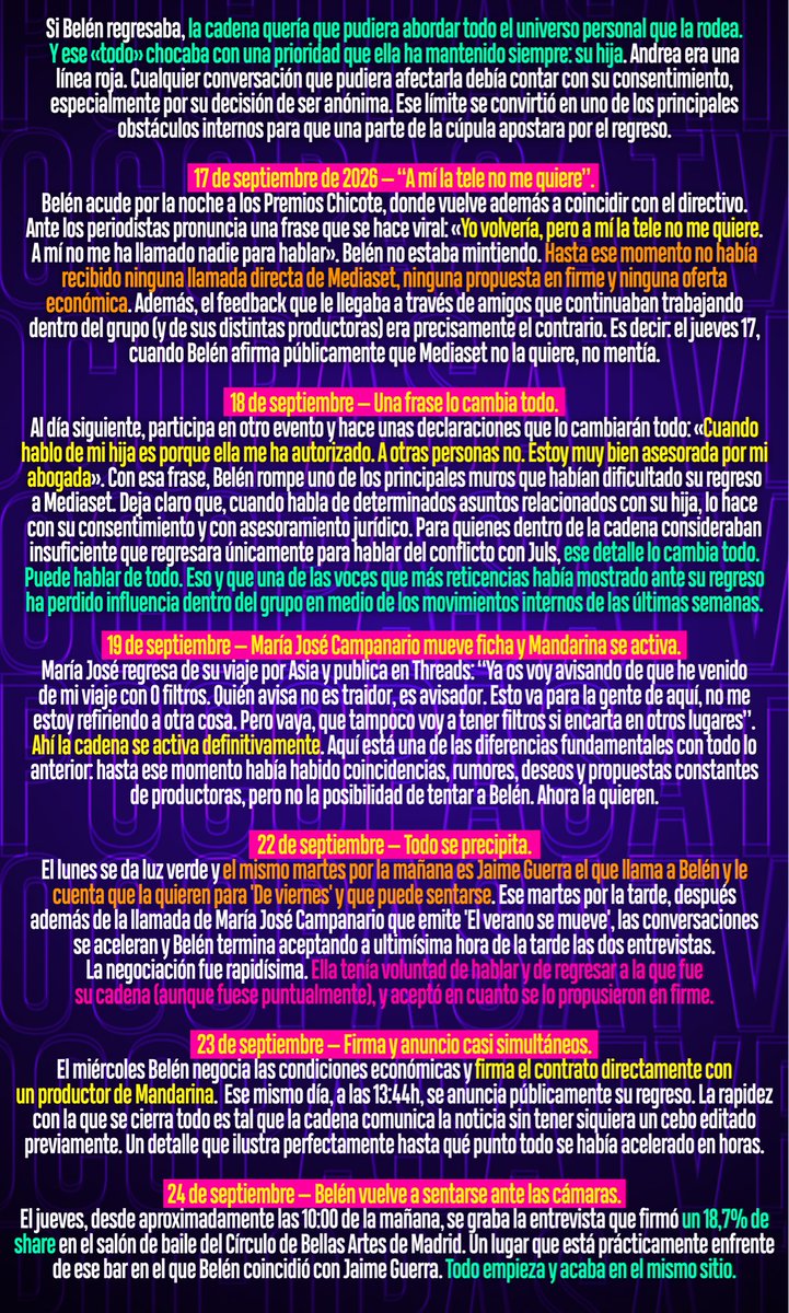 Pocopasatv's tweet photo. Lo de Belén Esteban en Mediaset y todo lo que ha pasado en los últimos tiempos dentro y fuera de la cadena. (Lo vais a captar todo. Lo sabemos 😜)

Una vuelta deseada por unos y frenada por otros hasta el último minuto: de «la tele no me quiere» al 18,7% de #DeViernes en 7 días. https://t.co/Urw25UCG9s