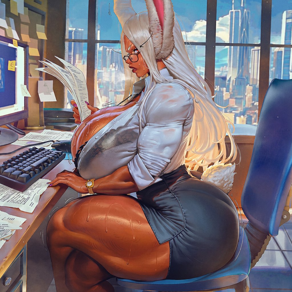 NitraNi182's tweet photo. Mirko, The Office Worker 🐰📰

Collab with the amazing @Horny_Veil https://t.co/ypjBA6xh7d