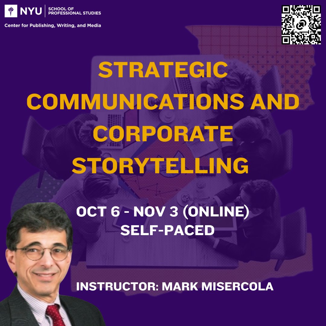 NYUSPS_PWMCE's tweet photo. Master narrative to drive business success! 💼🗣️
'Strategic Communications & Corporate Storytelling' teaches you how to align messages with business goals, engage stakeholders, & protect brand reputation.
🔗 https://t.co/koIxyHiHIn
📈✨ #StrategicComms #NYUSPS https://t.co/GAEKVvkk81