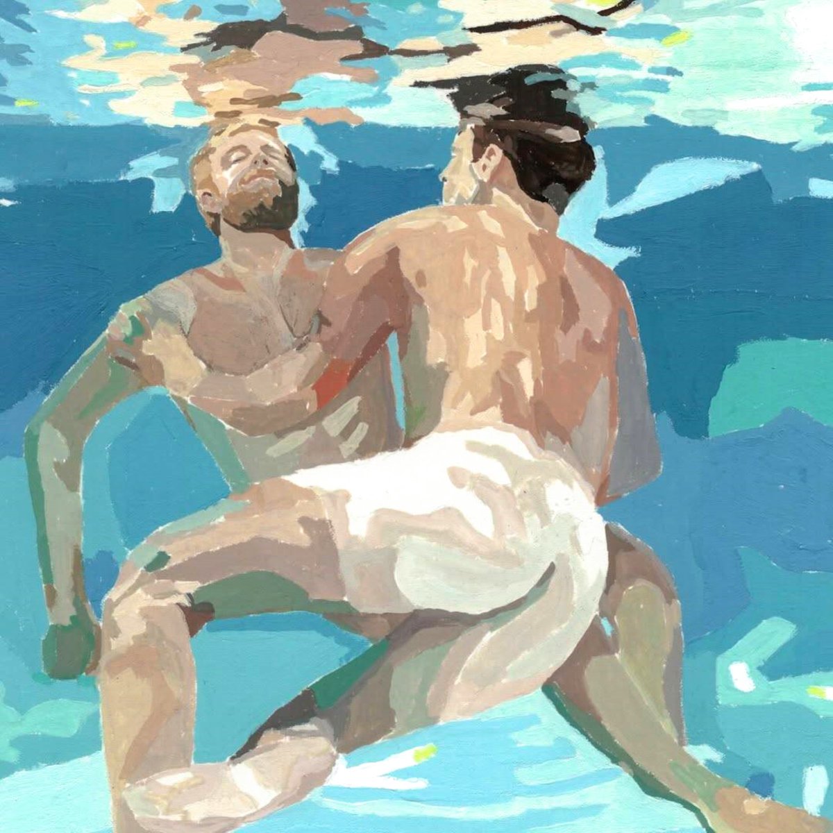 HumanFigureArt's tweet photo. Frédéric Chanclu.(French). "Au bord du songe,IV."2025. Gouache sur papier. https://t.co/i39B7Jvh43