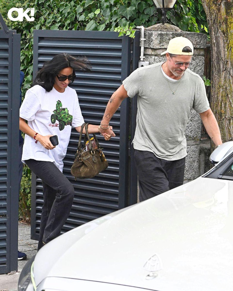 OKMagazine's tweet photo. Brad Pitt and Inés de Ramón are heading home after their time in Spain. ✈️❤️

The couple was spotted saying goodbye to relatives during a visit to Madrid on September 27 before traveling back to the U.S. Pitt and de Ramón have been enjoying their time abroad together while the actor attended the 74th San Sebastian Film Festival.

(📸: MEGA)