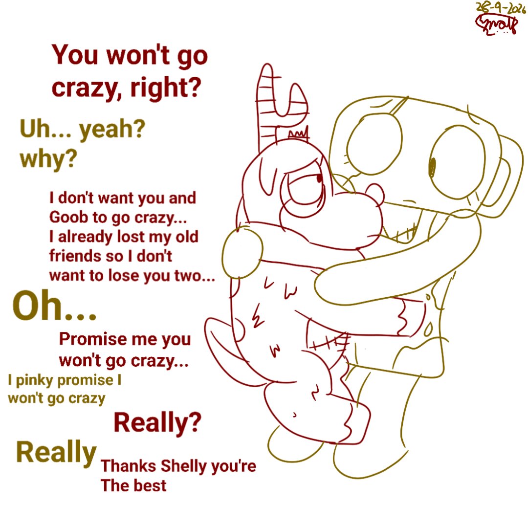ThatSussyCywolf's tweet photo. Dumb phone doodle with awful dialogue (NOT A SHIP)

#dandysworld #dw #art #fanart #dandysworldart #dandysworldfanart #dandysworldrudie #rudie #Shelly #dandysworldshelly https://t.co/1q4pVkYK90