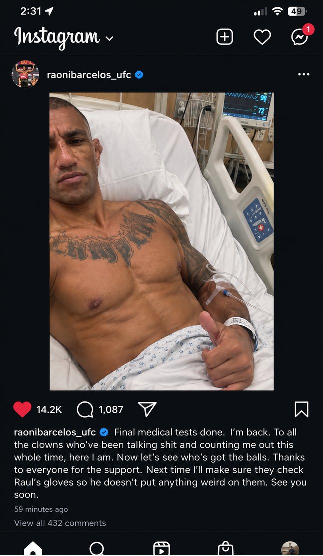 SpiffyMMA's tweet photo. 🚨 BREAKING 🚨

Roni Barcelos Speaks Out After His Loss to Raul Rosas Jr. 🥊🔥 https://t.co/P0znuchFo4