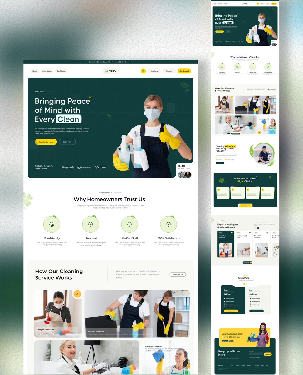 laibacreatives's tweet photo. Cleaning Services Website 🍀 https://t.co/4qIvw5resG